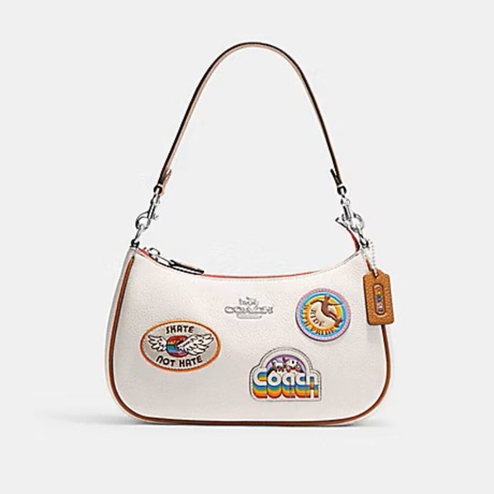 MWT Coach  Teri Shoulder Bag With Patches-CJ604